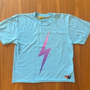 Aviator Nation Bolt Cropped Boyfriend Tee